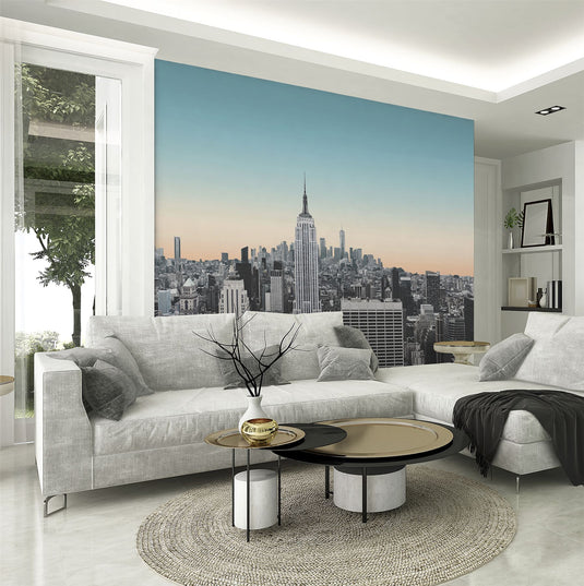 New York Sunset Mural Wallpaper