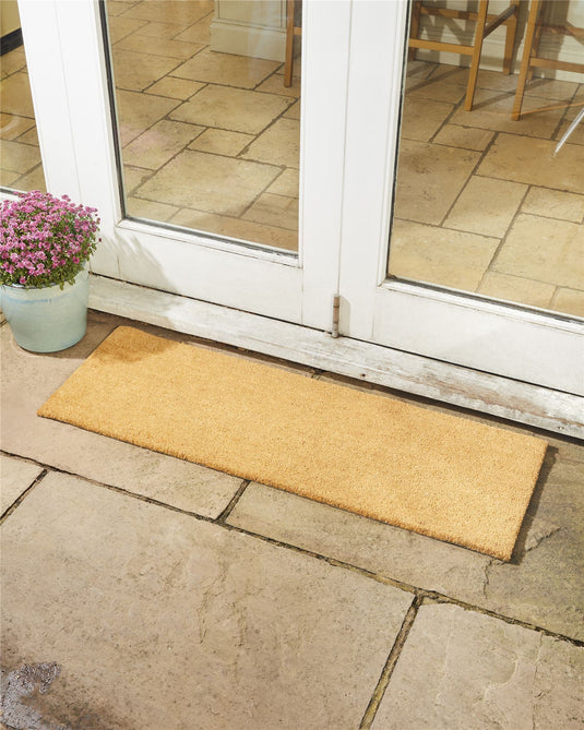 Astley Plain PVC Backed Coir 40x120cm Natural Doormat