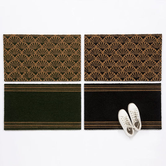 Astley Scallop Coir Forest Green Doormat