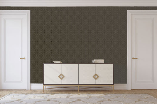 Symmetrical Chic Black and Gold Wallpaper sw6