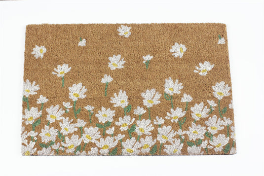 Astley Daisy Printed Neutral Doormat 40x60cm