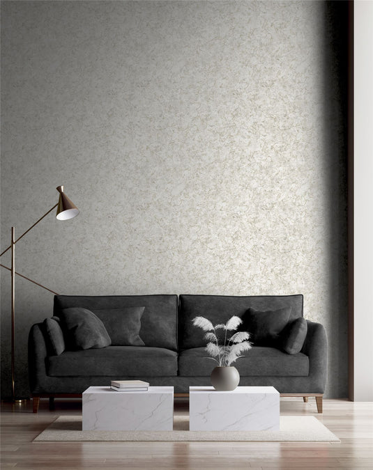 Textured Marble Ivory / Champagne Wallpaper