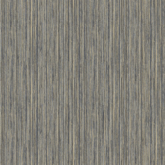 Japandi Grasscloth Navy Gold Wallpaper