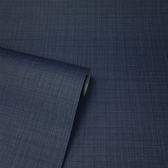 Weave Texture Navy Wallpaper