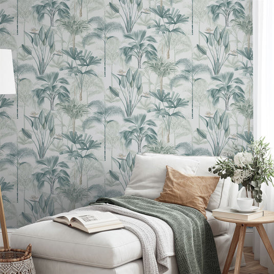 King Palm Green Wallpaper