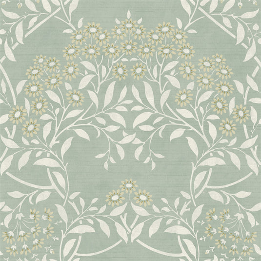 Floral Trail Sage Wallpaper