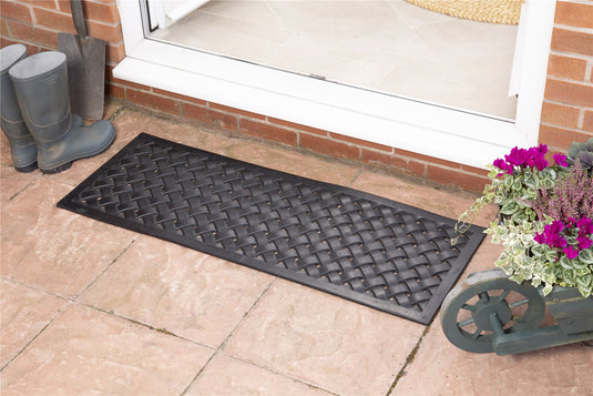 Reddish Rubber Lattice Doormat