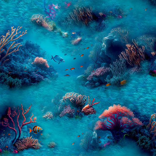 Under The Sea Blue Wallpaper