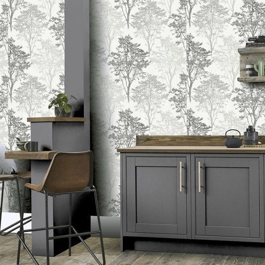 Wildwood Mono Wallpaper sw12