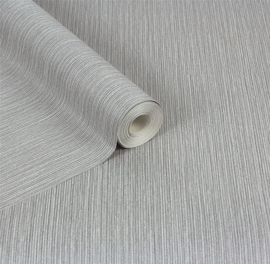 Japandi Grasscloth Grey Wallpaper