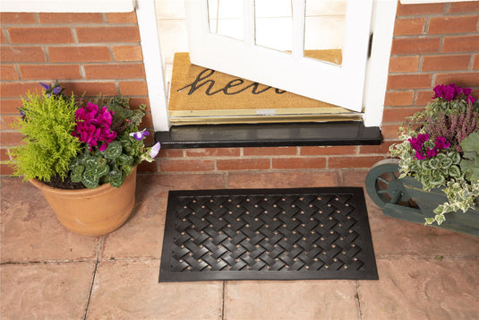 Reddish Rubber Lattice Doormat