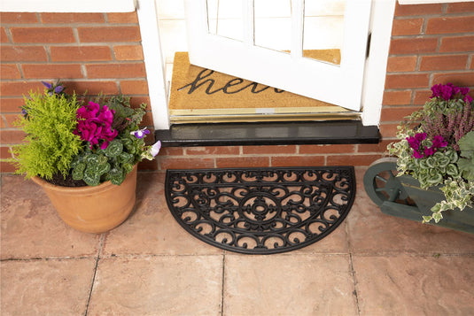 Radcliffe Half Moon Rubber Iron Doormat