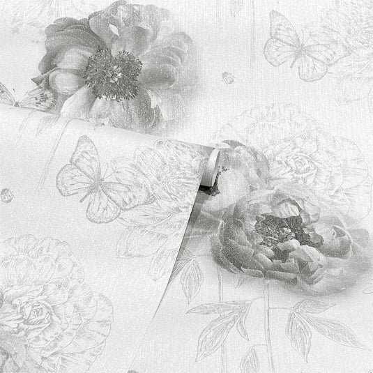 Flower Garden Mono Wallpaper