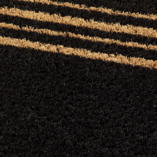 Astley 4 Stripes Coir Black Doormat