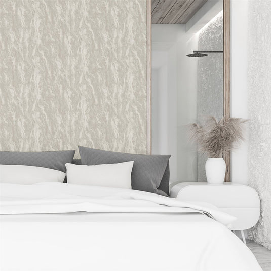 Luxe Texture Soft Silver Wallpaper