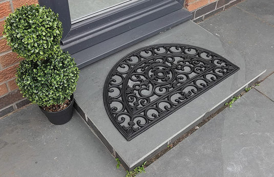 Radcliffe Half Moon Rubber Iron Doormat