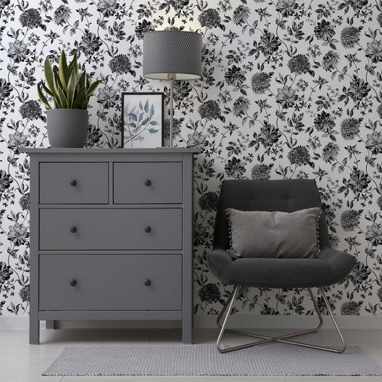 Fleur Mono Wallpaper sw12