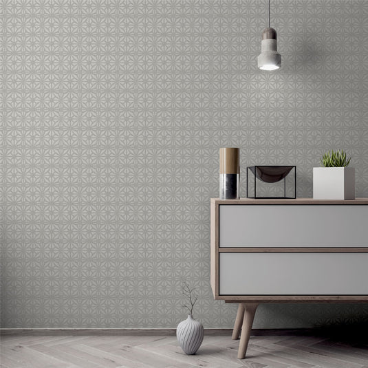 Moorish Mosaic Warm Grey/Silver Wallpaper sw6