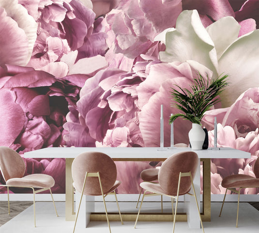 Peonies Mural Wallpaper