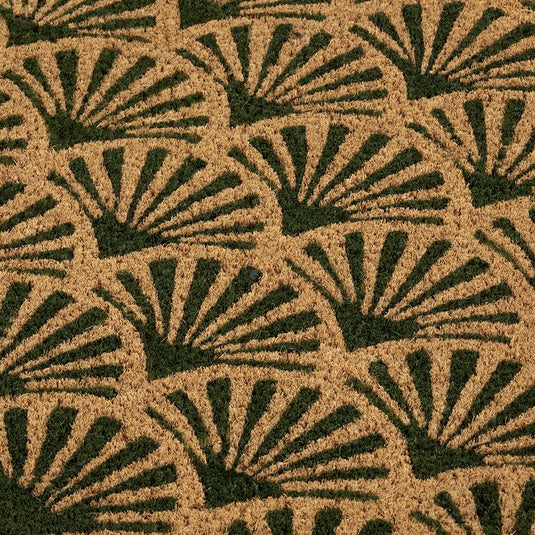 Astley Scallop Coir Forest Green Doormat