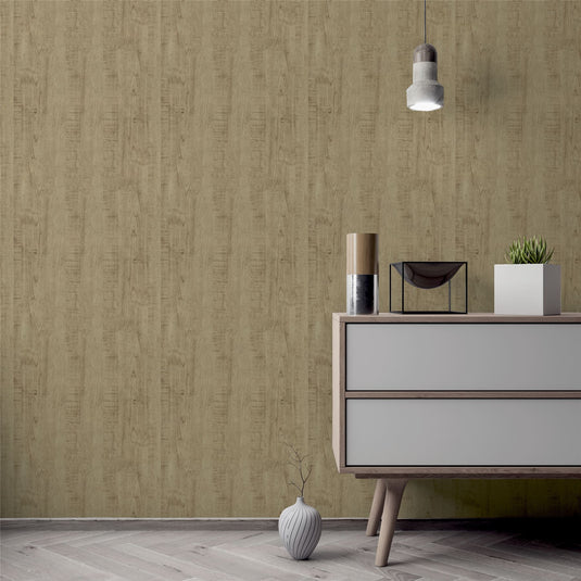 Luxe Timber Gold Wallpaper