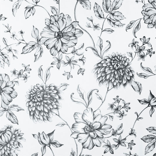 Fleur Mono Floral Wallpaper