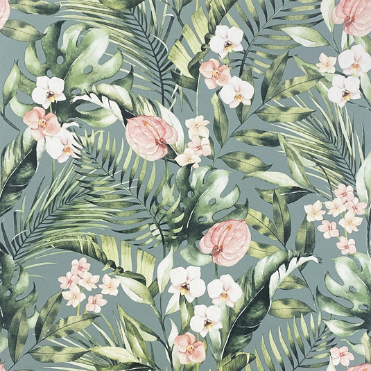 Tropical Floral Sea Blue sw12