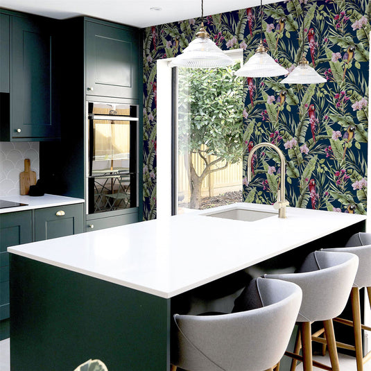 Pretty Polly Navy Multi Wallpaper