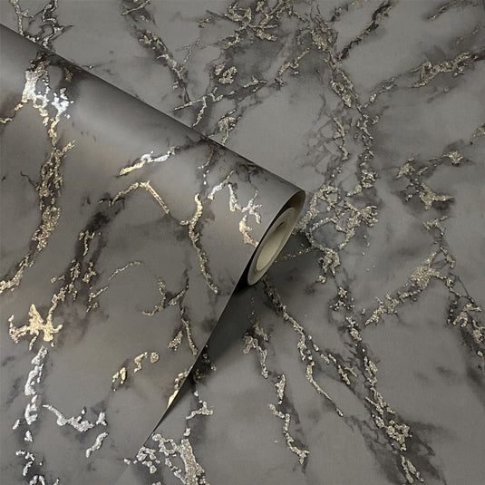 Carrara Marble Charcoal Wallpaper