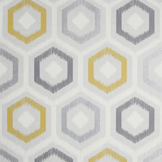 Ikat Geo Ochre & Grey Wallpaper