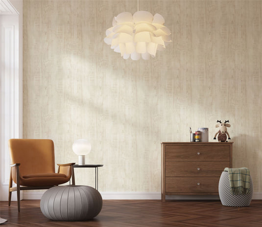 Luxe Timber Ivory Wallpaper