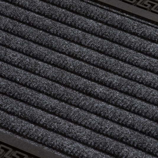 Millbrook Stripe Embossed Grey Doormat