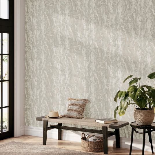 Luxe Texture Soft Silver Wallpaper