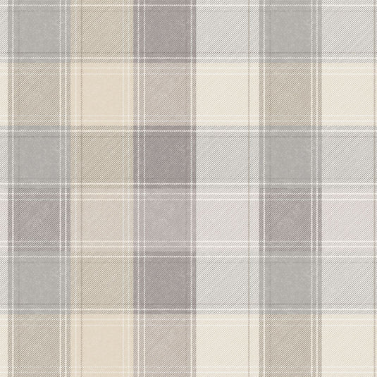 Country Check Grey Wallpaper sw12