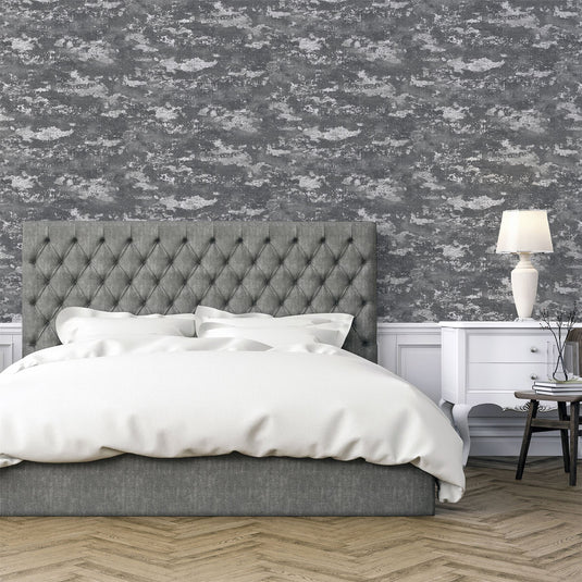 Patina Grey/Silver Wallpaper