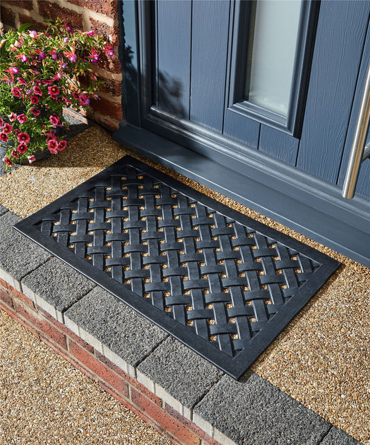 Reddish Rubber Lattice Doormat