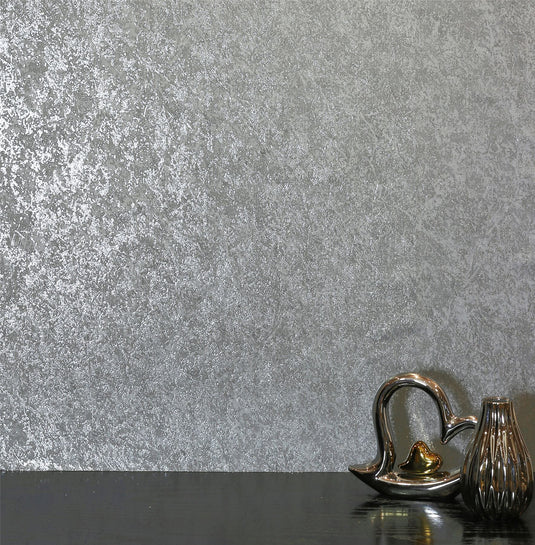 Texture Silver Kiss Foil Wallpaper