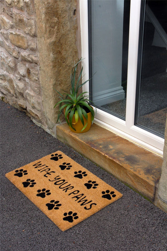 Astley Wipe Your Paws Printed Coir Doormat