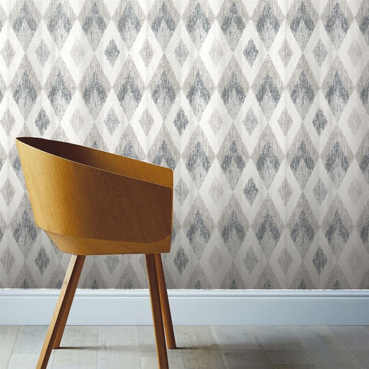 Scandi Diamond Silver Wallpaper