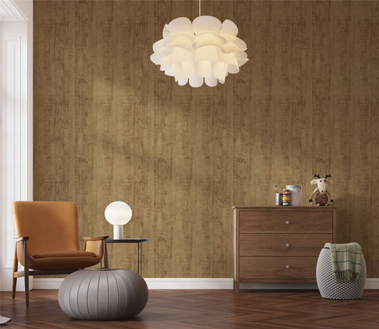 Luxe Timber Gold Wallpaper