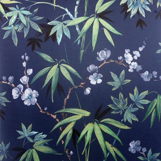 Jasmine Garden Navy Wallpaper