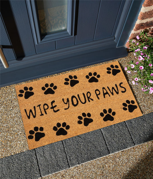 Astley Wipe Your Paws Printed Coir Doormat