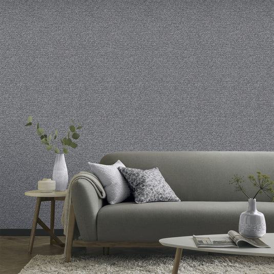 Calico Plain Gunmetal Wallpaper