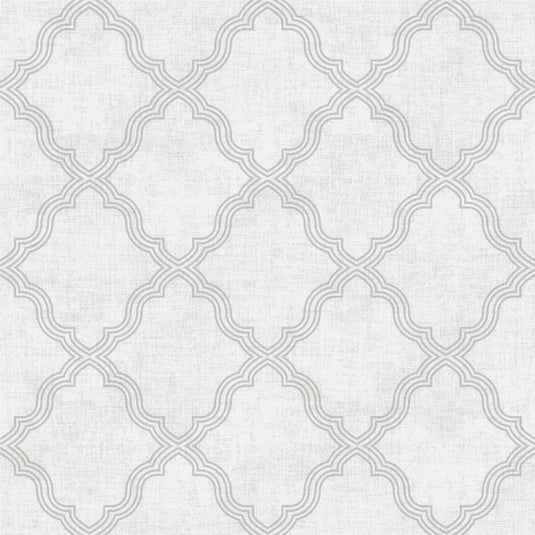 Ornate Trellis Grey Wallpaper