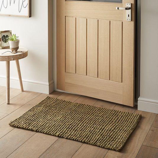 Whitefield Handwoven Boucle Olive Doormat