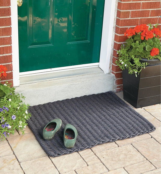 Didsbury Braided Polypropylene 45x75cm Slate Doormat