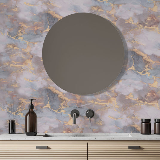 Myriad Marble Pink Wallpaper