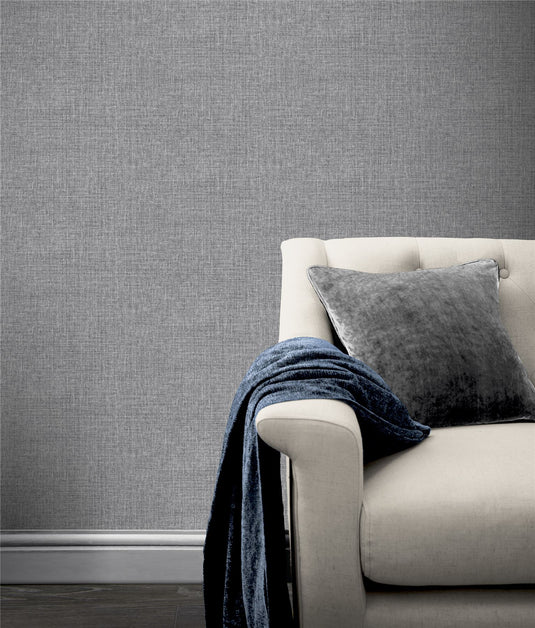 Country Plain Charcoal Wallpaper