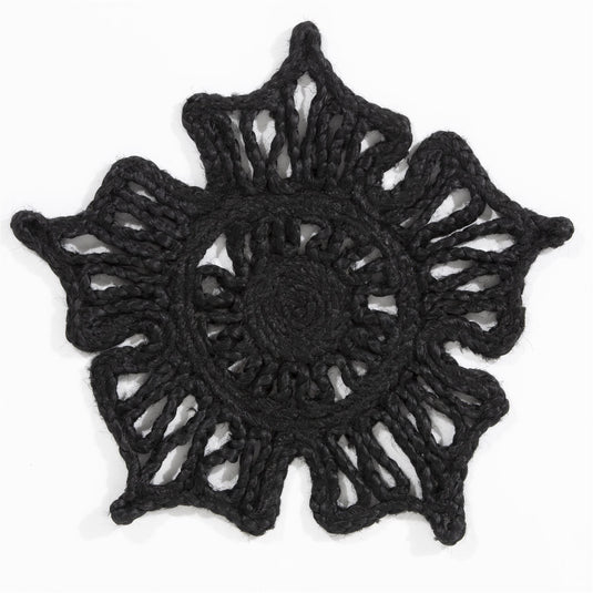 Severn Jute Star 36x36cm Black Set of 2 Placemats