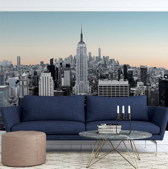 New York Sunset Mural Wallpaper